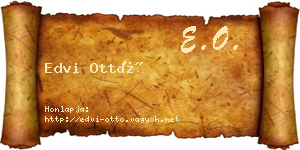 Edvi Ottó névjegykártya